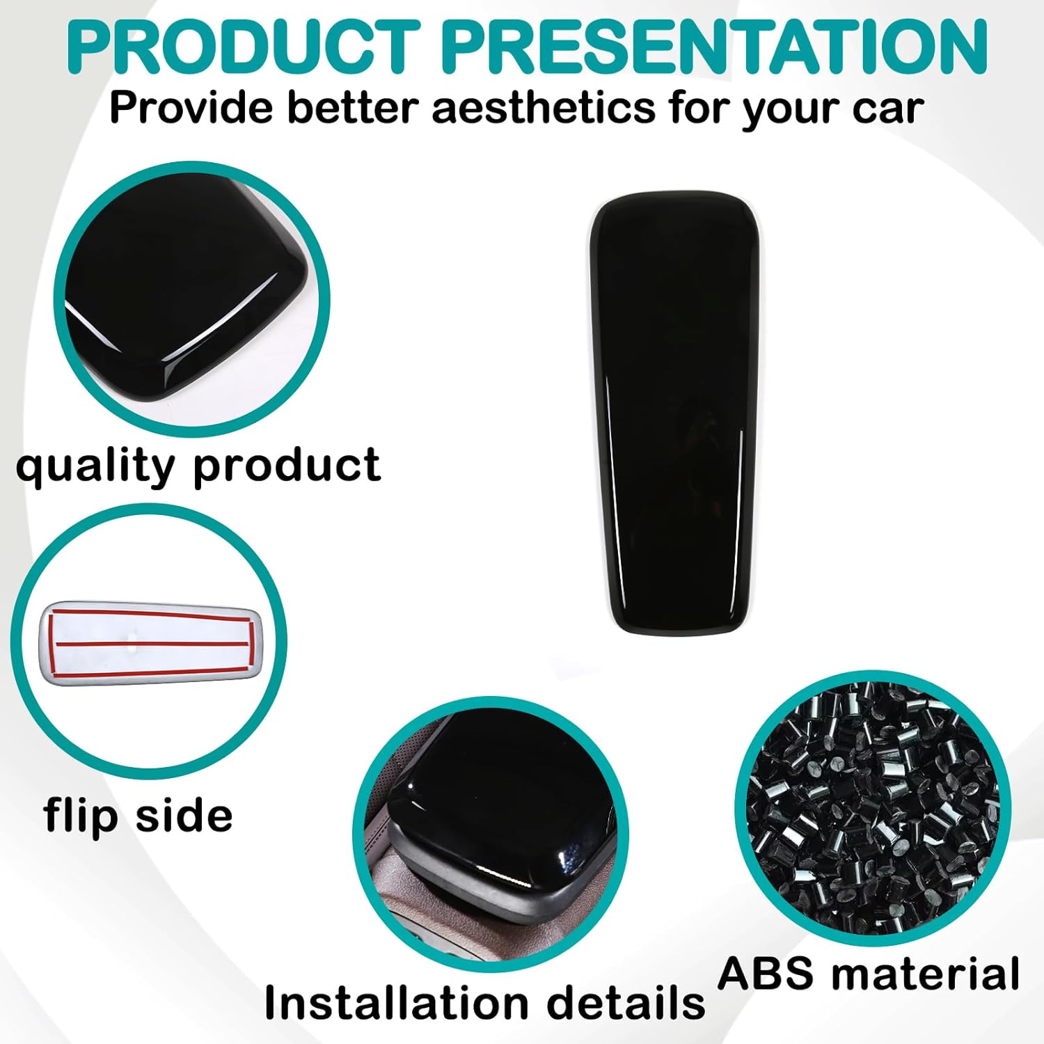 Center Console Protector Pad Automobile Waterproof Armrest Box Cover Compatible with BMW X1 U112023-2024 Car Armrest Box Panel Protect Trim Interior Accessories（ABS,Piano Black）