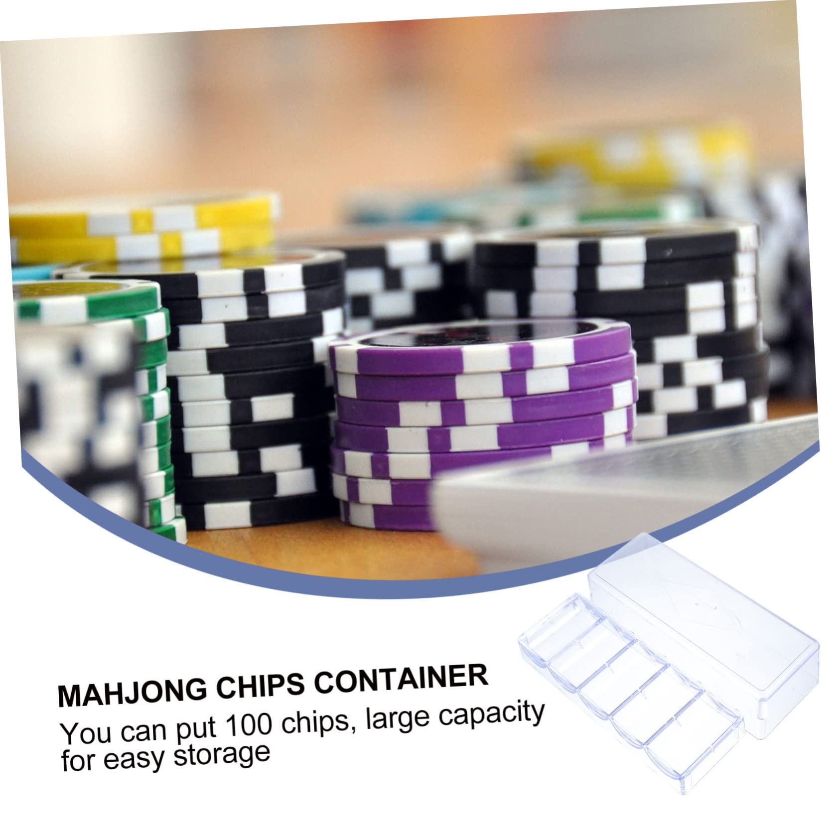 COSMEVIVI 1pc Mahjong Chips Storage Box Pp Material Small Organizer Box for Travel