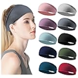 Women's Workout Headbands Non Slip Sport Sweatbands Yoga Hairbands for Travel Fitness Athletic Elastic Moisture Wicking for Girls
