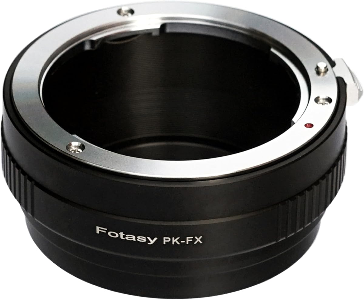Fotasy PK lens to Fuji X Adapter, Adapter for Pentax K Mount, Compatible with Fujifilm X-Pro1 X-Pro2 X-Pro3 X-E2 X-E3 X-A10 X-T1 X-T2 X-T3 X-T4 X-T10 X-T20 X-T30 X-T30II X-T100 X-H1