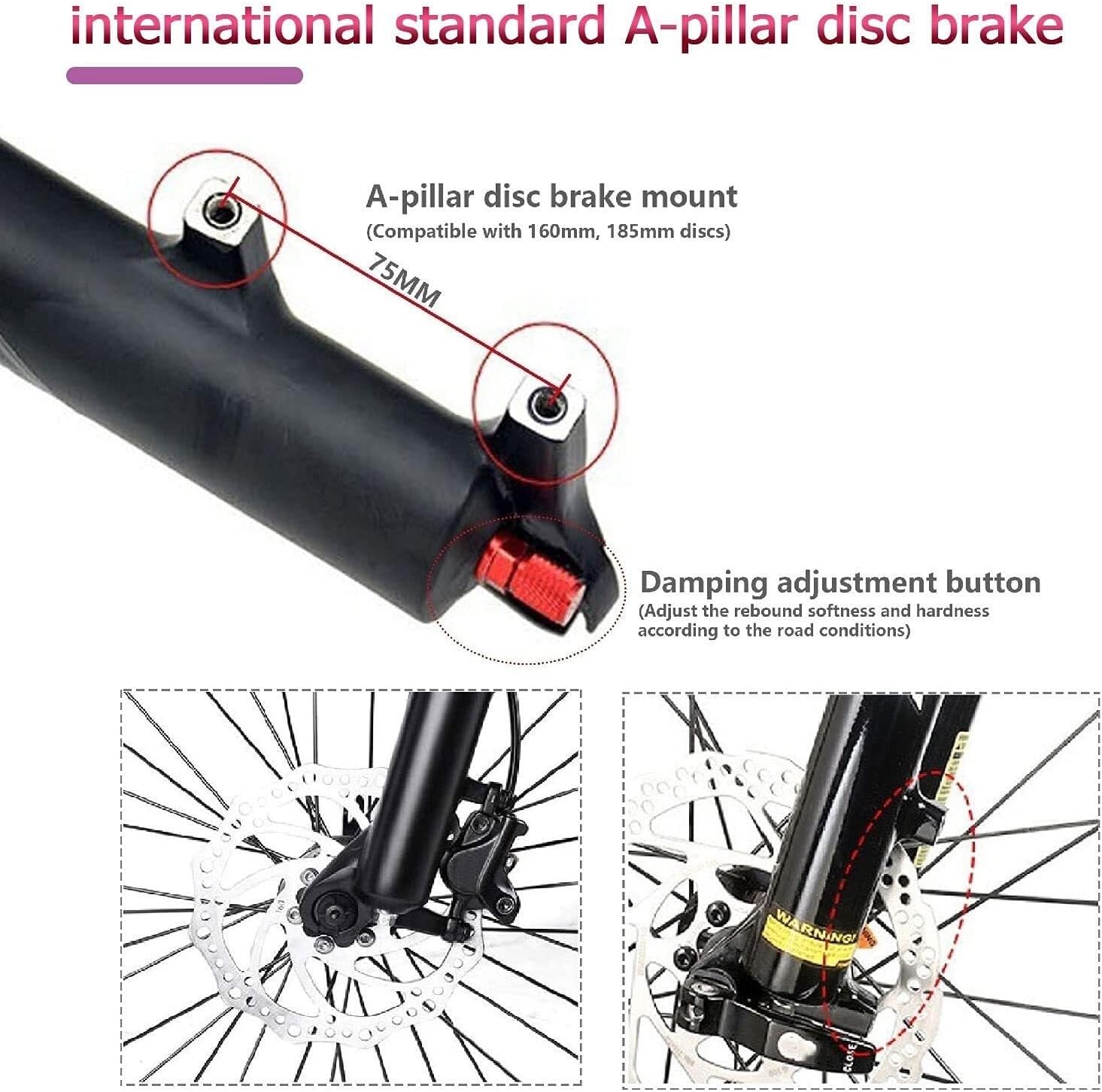 Remote Suspension Control Bicycle Front Fork Stroke 100mm Air Damping Fork Suspension Mountain Bike Front Fork