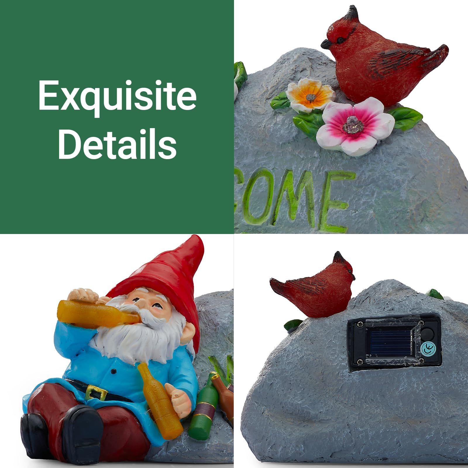 Estatua de gnomo borracho con bienvenida, estatua de resina de 11.8 pulgadas para el día del padre, Navidad, Acción de Gracias, regalos de limpieza de casa, decoraciones de gnomo para patio