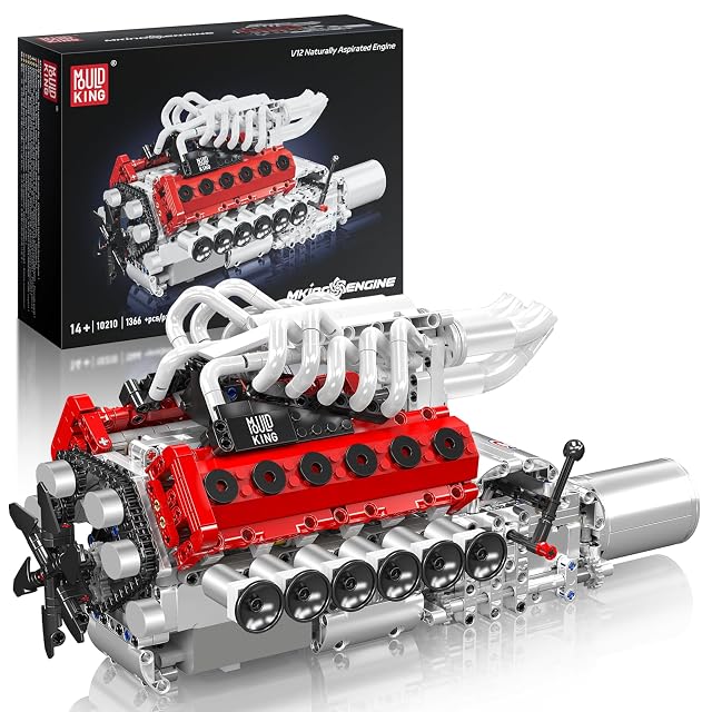 Mould King 10210 Technik V12 Motor Bausatz Gasolina Bausteine Naturaspirationsmotor Klemmbausteine Motor…