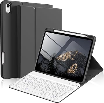 kenke for iPad Air 11 Inch M4/M3/M2 2026/2025/2024, iPad Air 5/4th Gen 2022/2020 10.9 Inch Case with Keyboard, Detachable Wireless Bluetooth with Pencil Holder Auto Wake/Sleep Dark Green