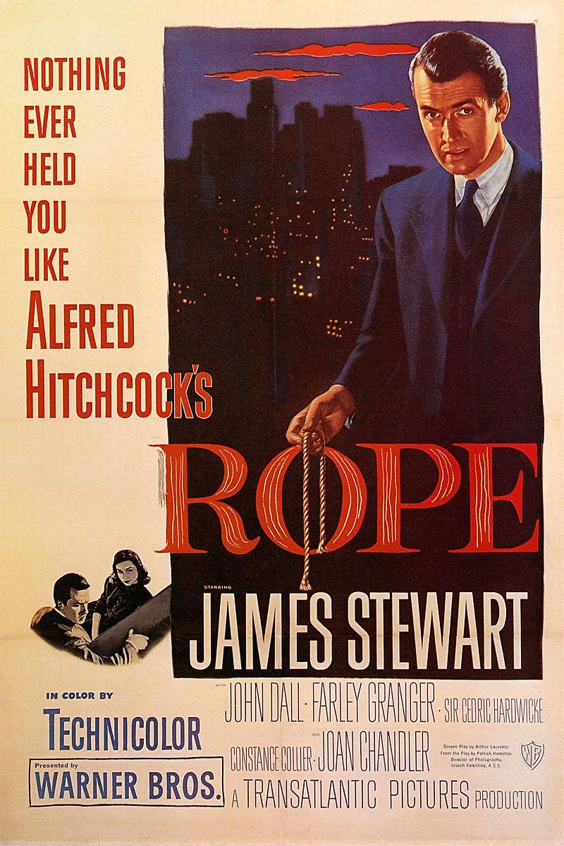 Amazon Com American Gift Services Rope Alfred Hitchcock James Stewart Vintage Movie Poster 24x36 Posters Prints