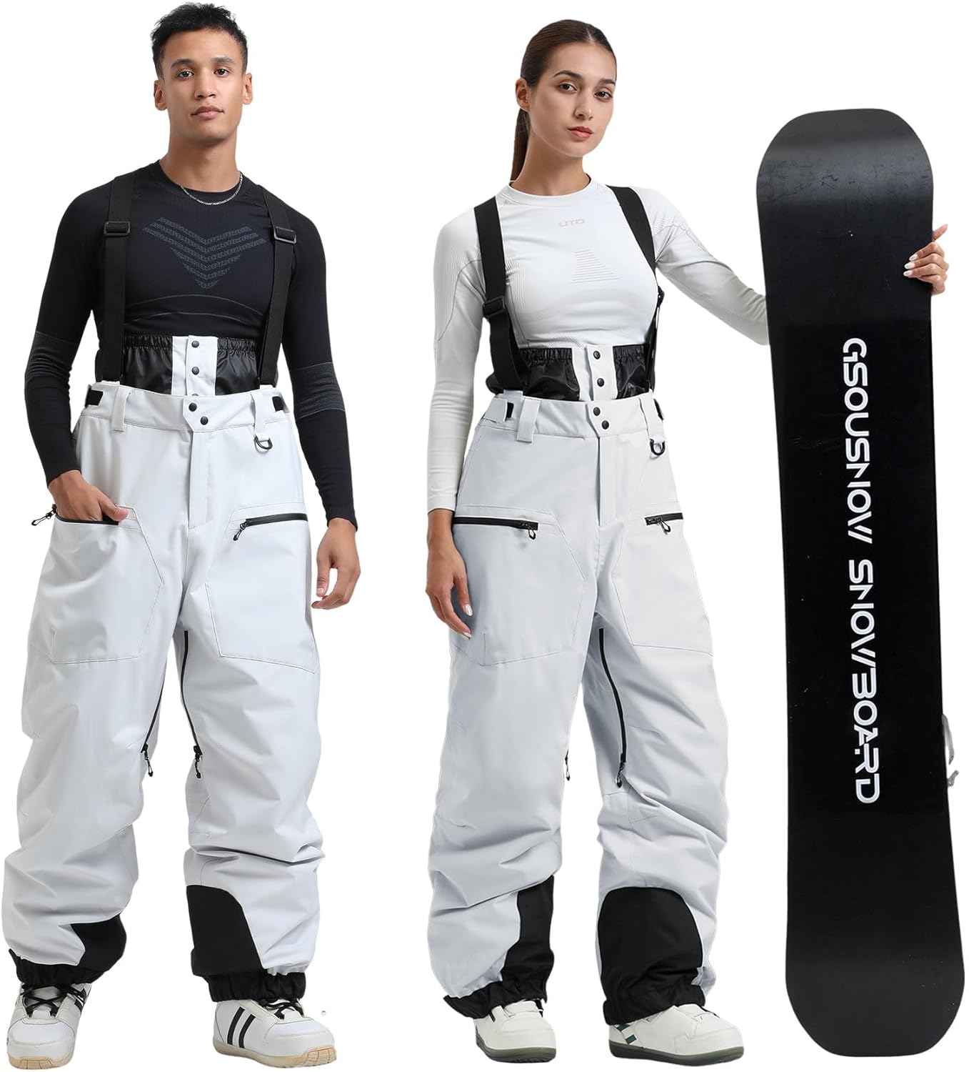 GSOU SNOW Men Snow Bibs Women Baggy Ski Pants Snowboard Overall Insulated Waterproof Windproof Warm Winter - Image 2
