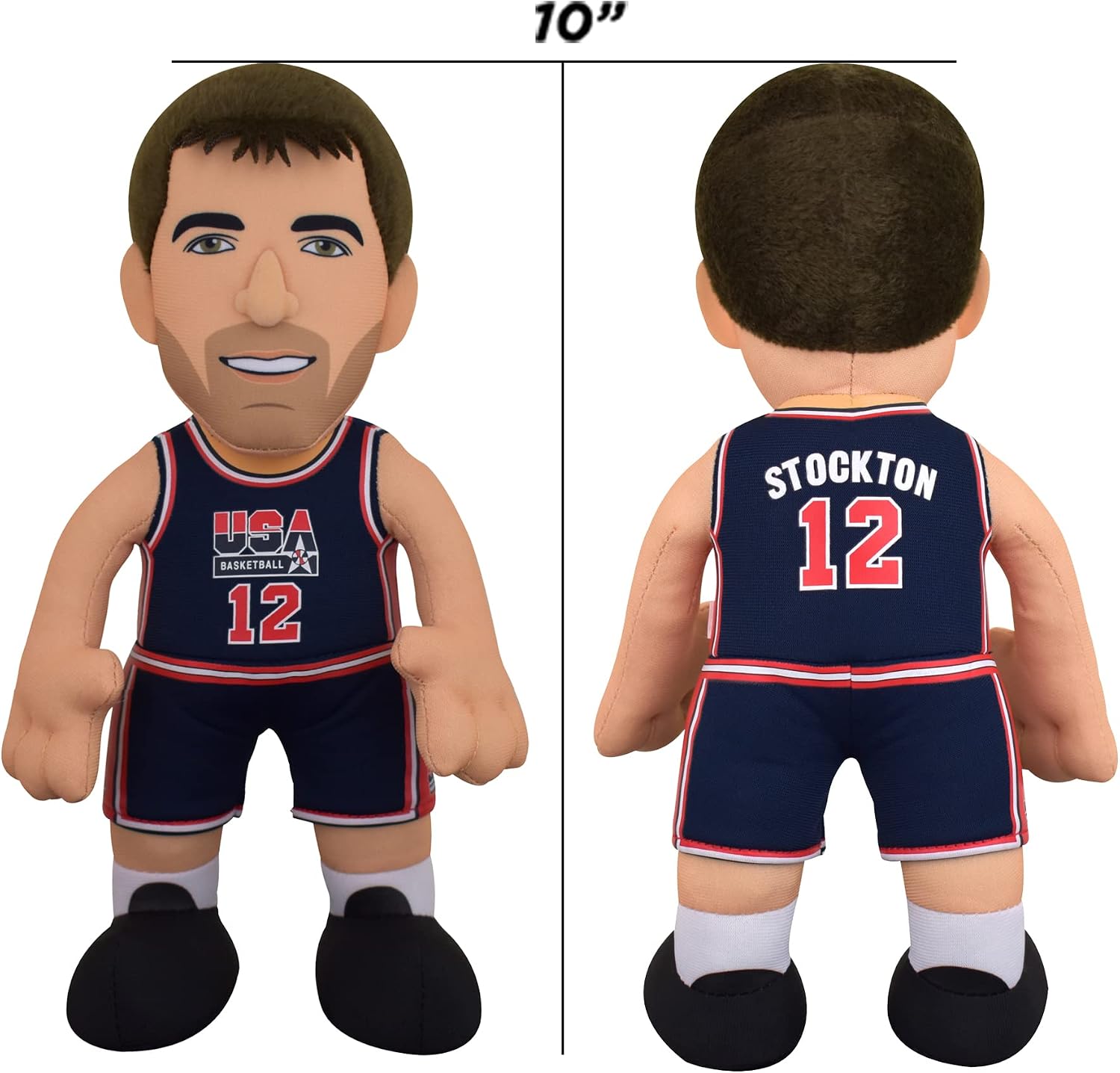 Bleacher Creatures USA Basketball John Stockton 10" Plush Figure- A Dream Teamer for Play or Display