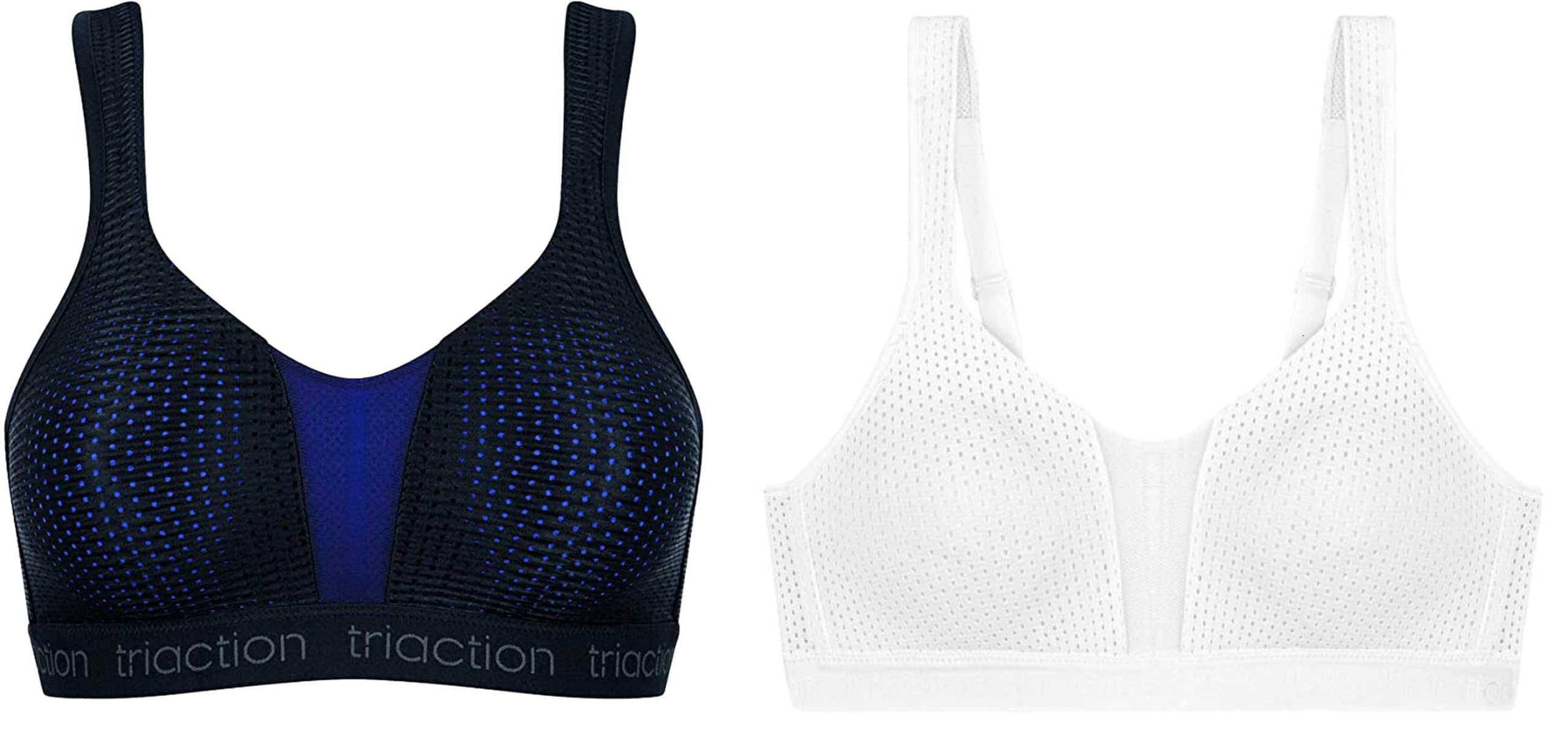TriAction Double-Pack: Sujetador Deportivo, Negro/Blanco Set, 110C