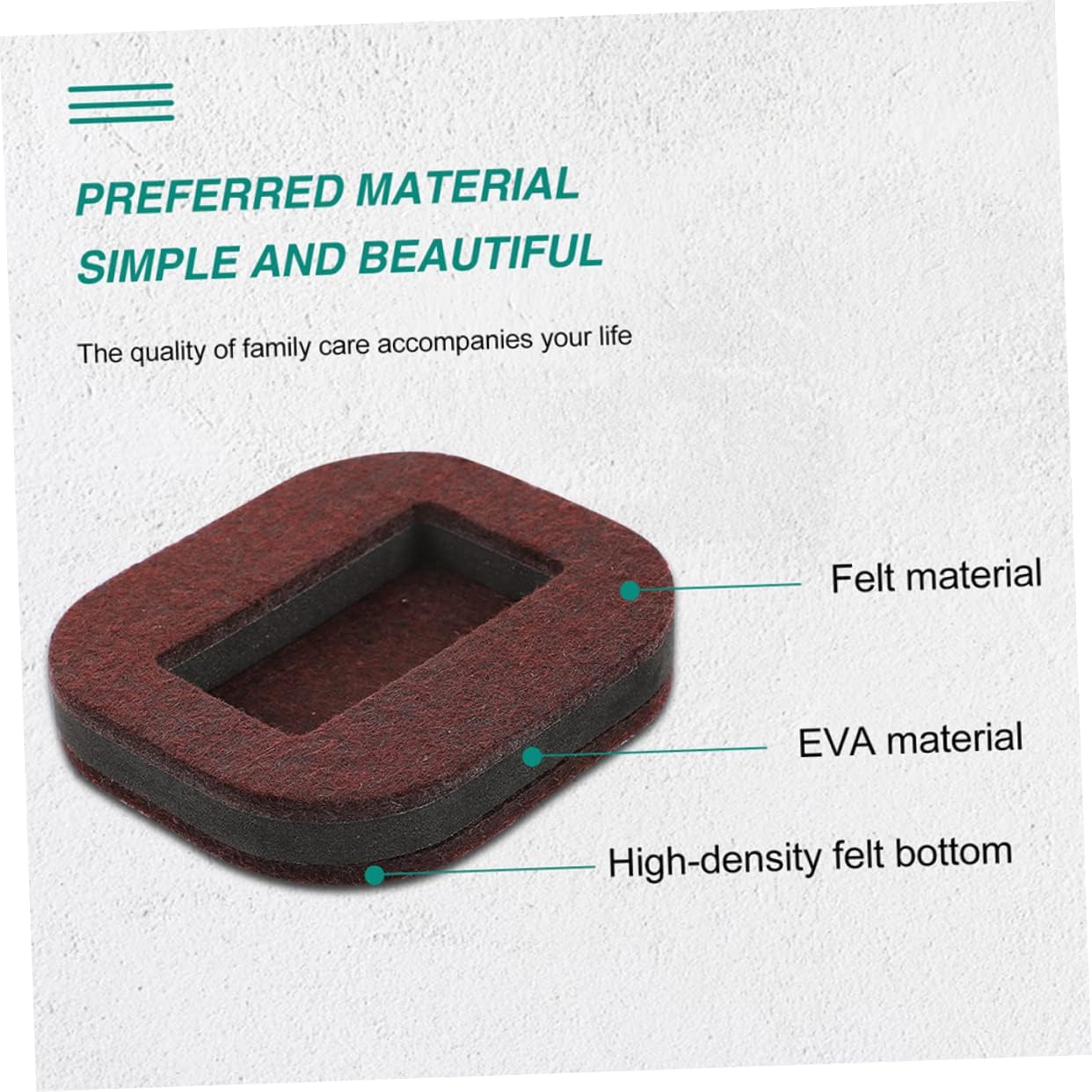 20pcs Felt Floor Protectors for Furniture Legs Durable Caster Cups Anti-Slip Chair Stoppers for Hardwood and Tile Floors Reduces Friction and Damage