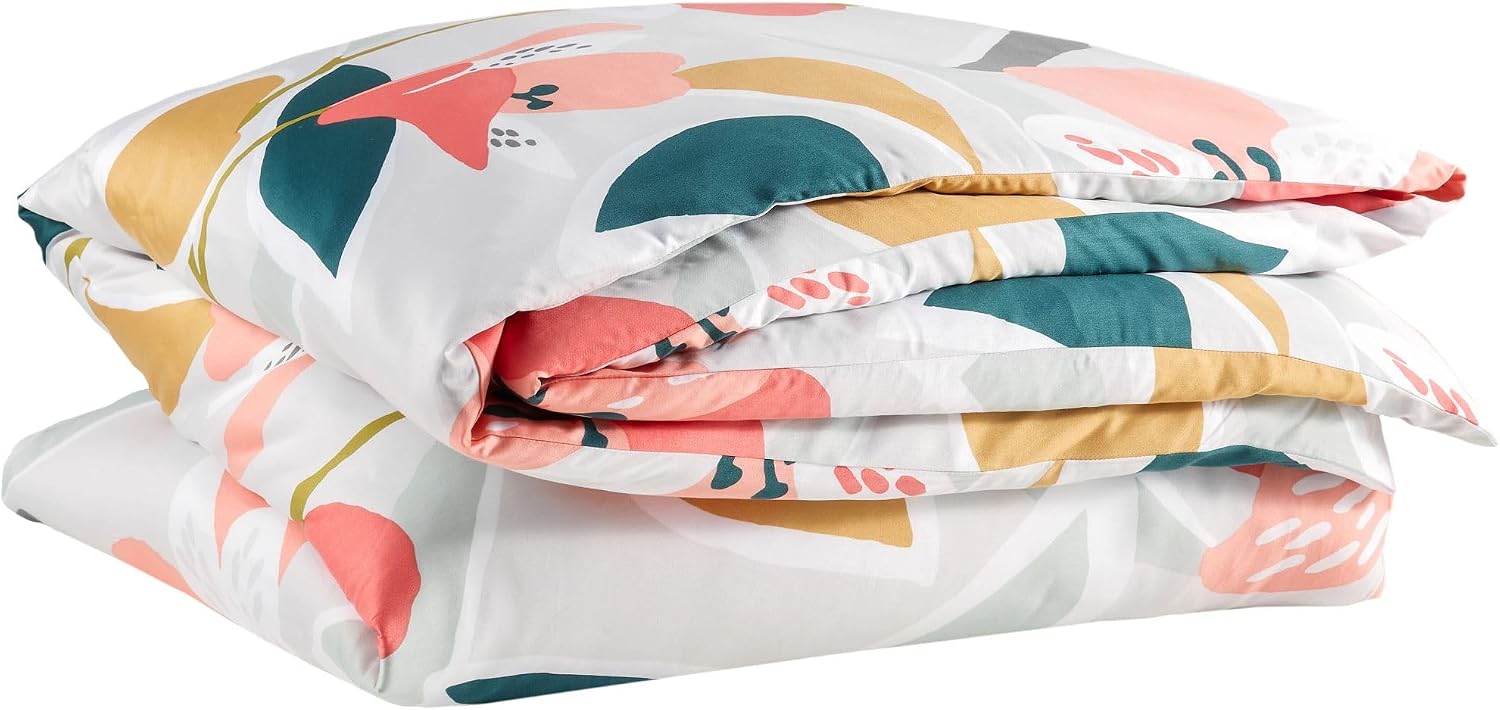 Pine Cone Hill Lilium Multi Duvet Cover, Full/Queen Size, Multi Floral Pattern