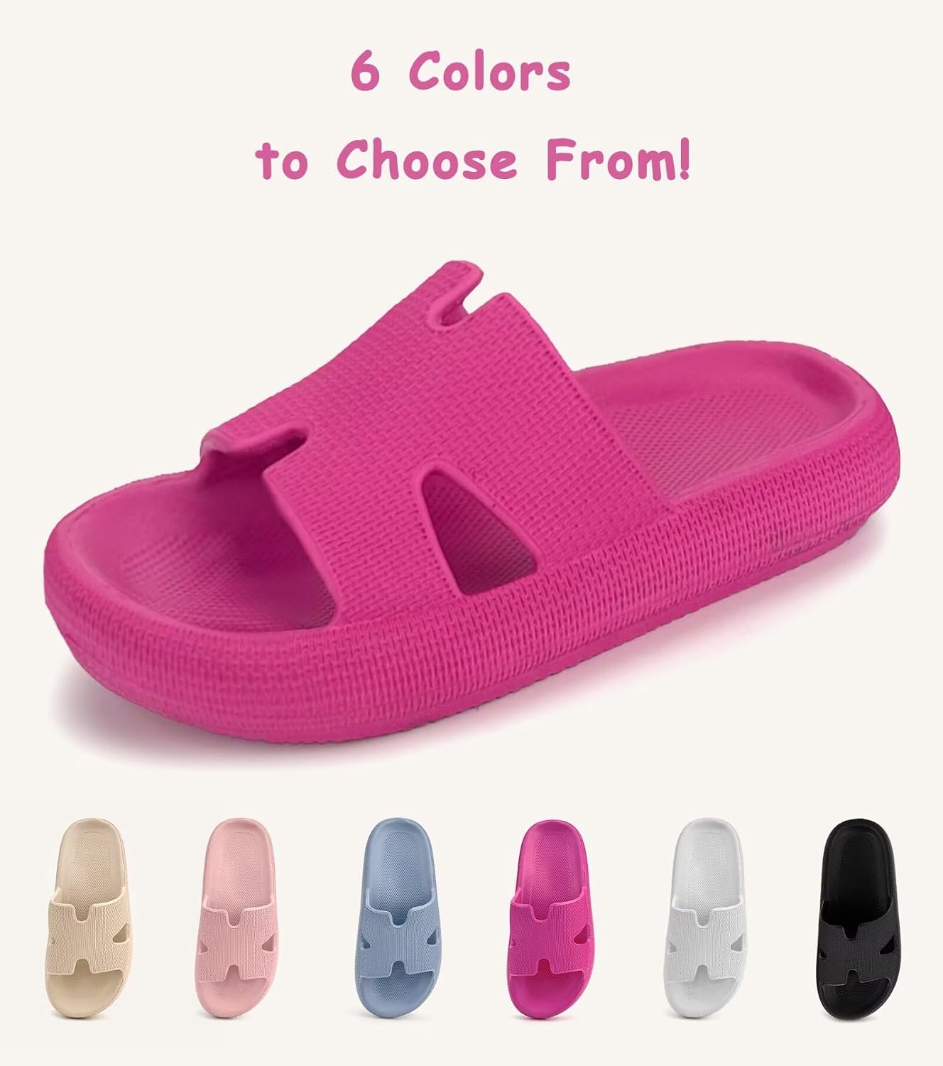 Cubufly Kids Cloud Slides Boys Girls Pillow Slippers Shower Slip on Slide Sandals