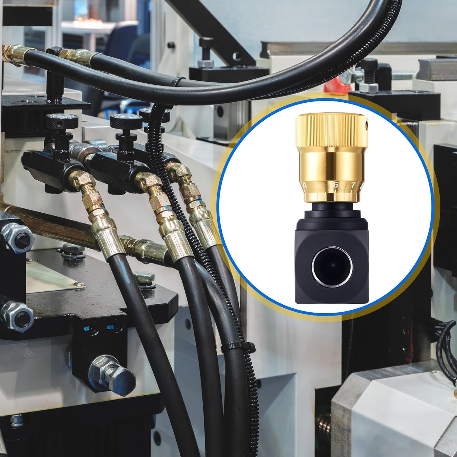 Pelopy 1/2 Inch Npt Ports Hydraulic Flow Control Needle Valve Single Direction Carbon Steel Hydraulic