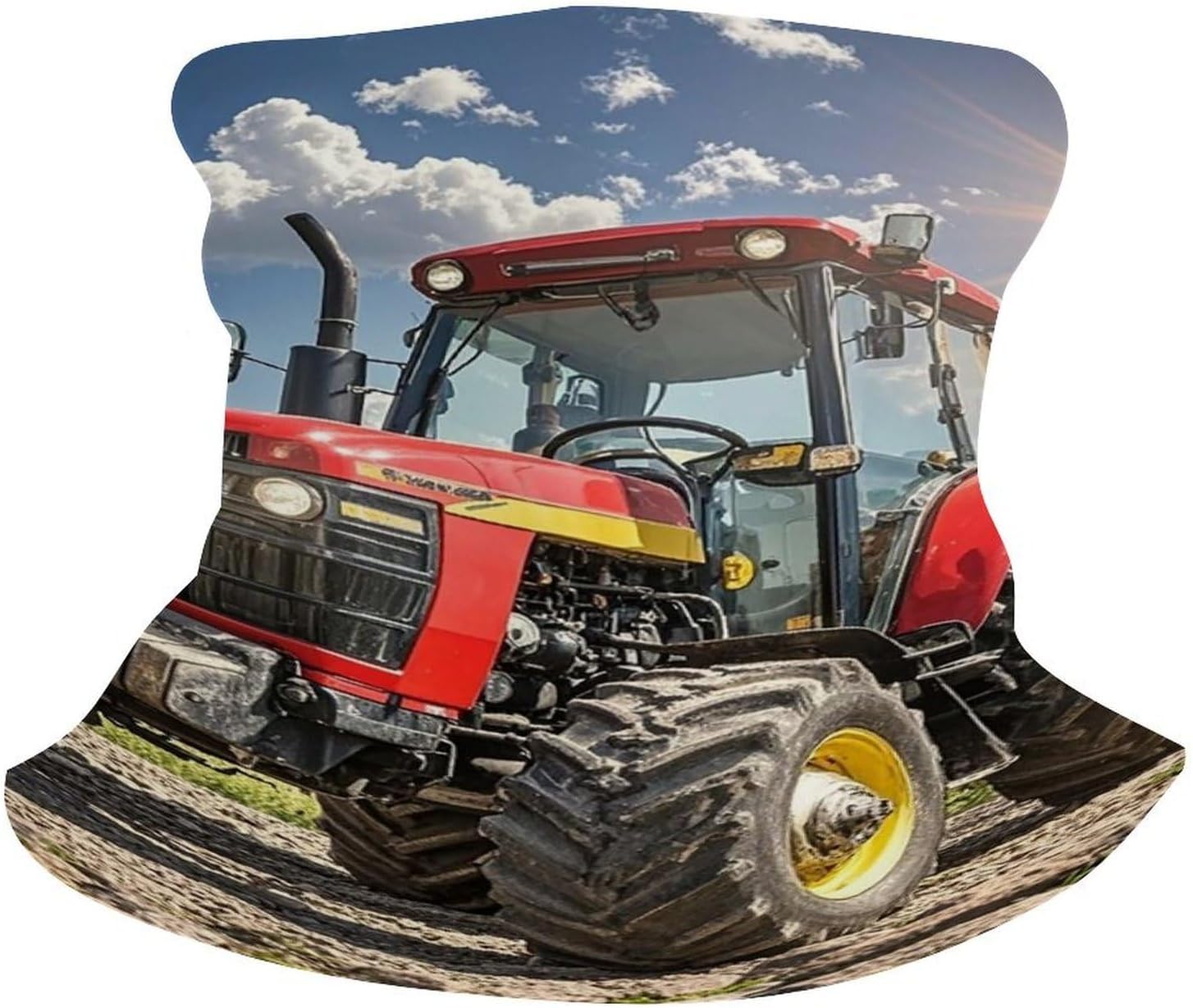Upf 50+ Fishing Neck Gaiter Breathable Balaclava Half Face Mask Quick Dry Neckscarf Ski Mask Windproof Tractor Theme Face Covering for Sun Protection Outdoor