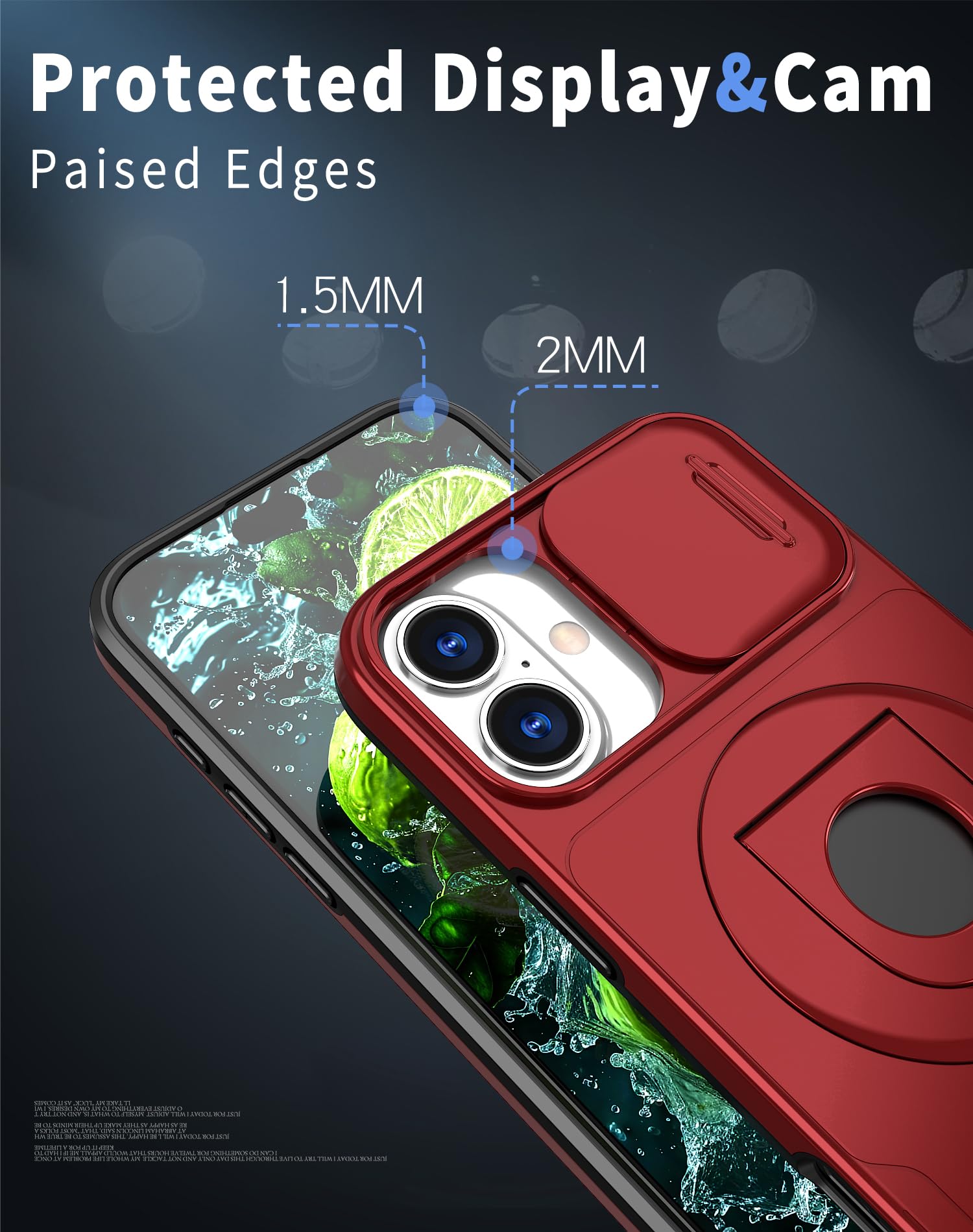 TOKVANZ For IPhone 16 Case With 360° Rotatable Magnetic Ring Stand [Compatible Mag-Safe] [Military Grade Protection] Translucent Matte Phone Cases For Women Men 6.1'', Rose Red - View #9