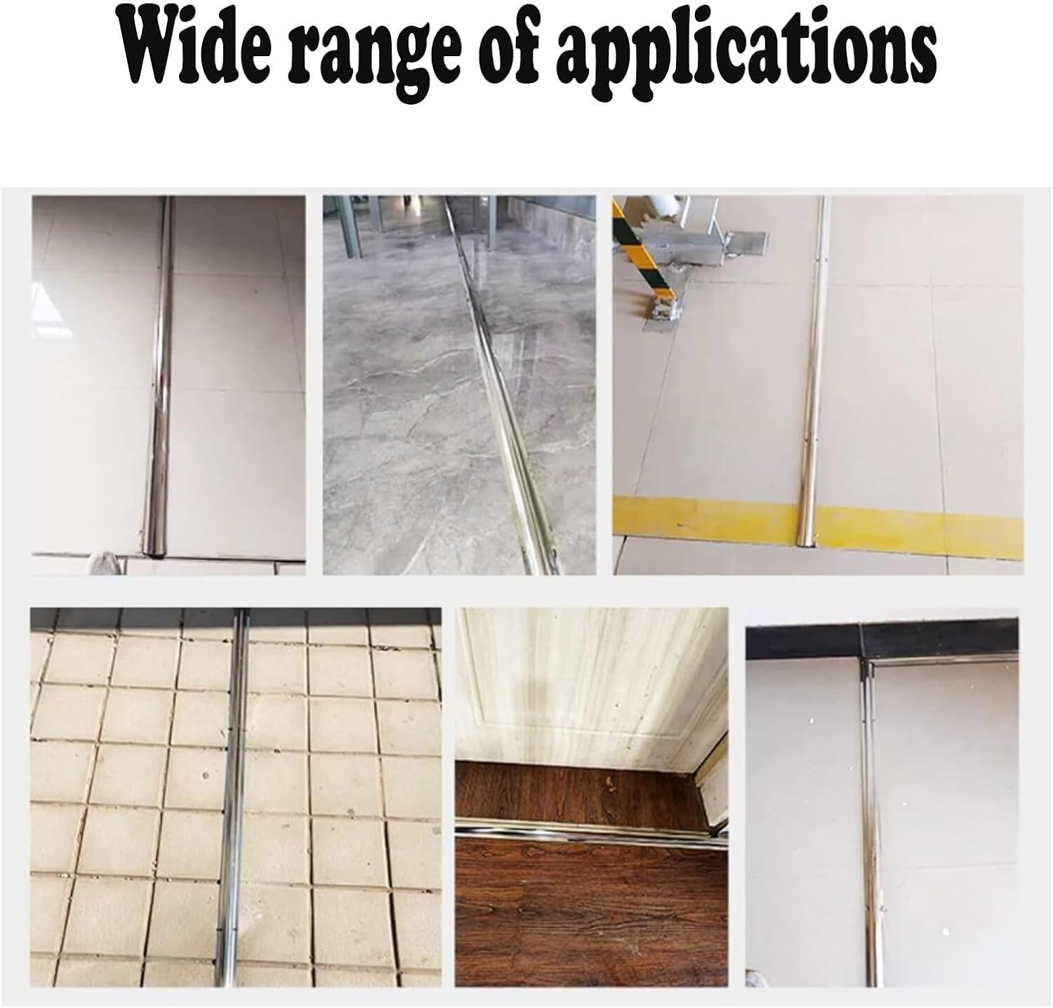 Stainless Steel TV Cable Trunking Wall Floor Cord Cover 40-100x8-30mm 1-10pcs(W 100mm/3.9in,8 pcs)