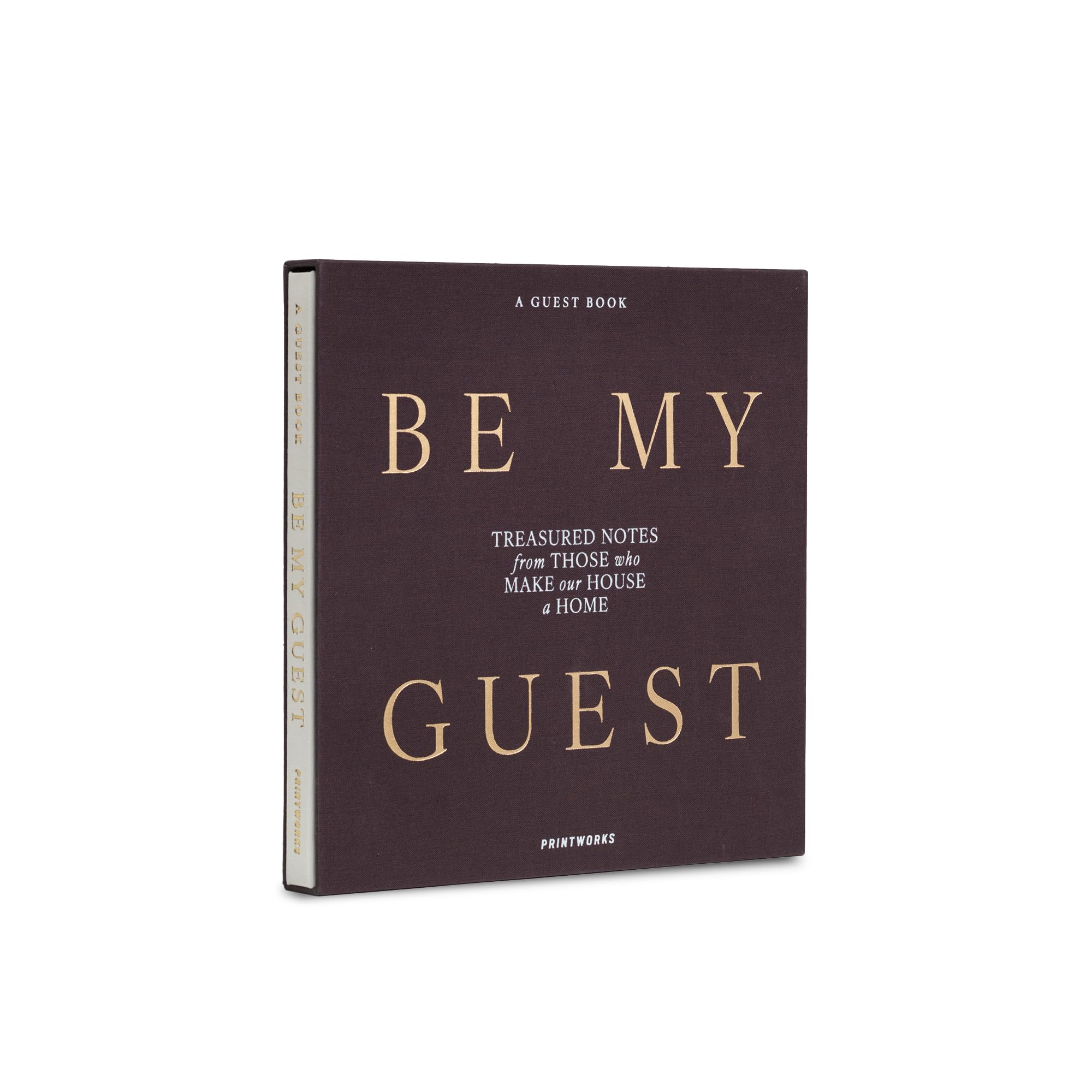 Guest Book, White & Anthracite - 100-Page Wedding Keepsake Album | Hardcover, Cloth, Greyboard & Paper, 100 Pages, 9.1 x 9.3 in, For Weddings & Showers