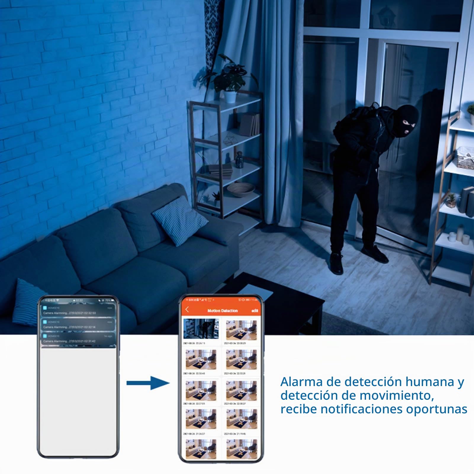 1080P WiFi Mini Cámaras de Seguridad Portátiles Grabadora de Video, Cámara Espía Oculta HD con Lente de Serpiente Ajustable Pequeña, Cámara de Vigilancia de Detección de