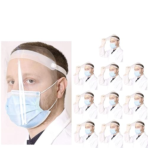 Visiera protettiva anti goccioline antipolvere, protezione trasparente copertura visiera Shield