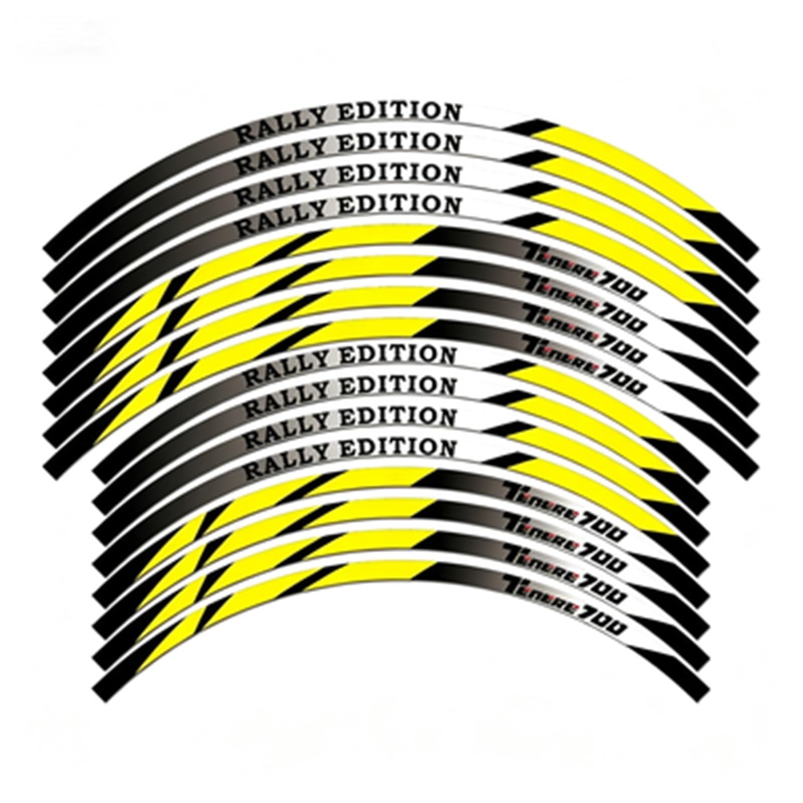 Motorcycle Wheel Stripes Sticker Rim Hub Reflective Decals for Yamaha for Tenere 700 18 and 21 Inch for TENERE700(Color3)