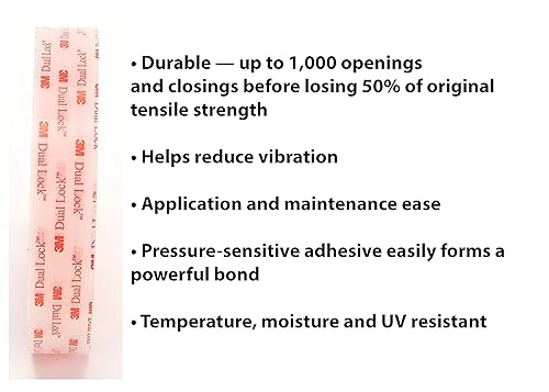 Miniatura 4 de 3 M Dual Lock TB3561/TB3562 400/170 sujetador transparente 1 pulgadas x 10 pies (1 tira/bolsa)