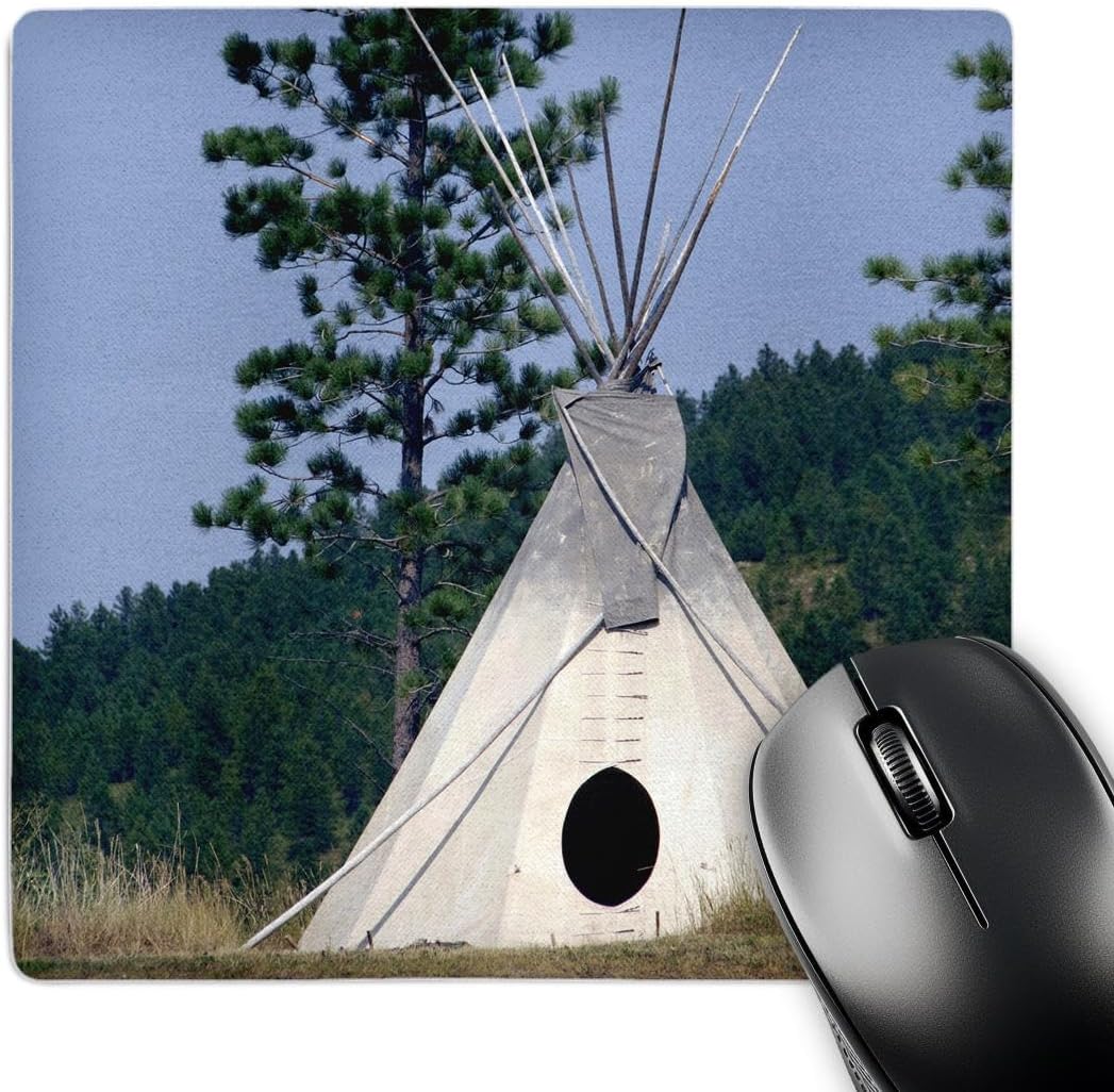 3dRose LLC 8 x 8 x 0.25 Inches Mouse Pad, Sd Lakota Indian Teepee Native American Cindy Miller Hopkins (mp_94313_1)