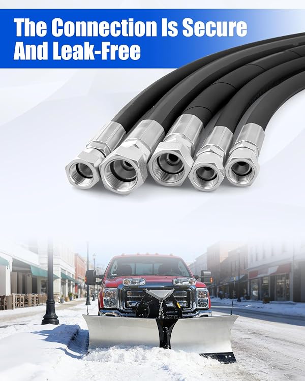 16" 36" 38" 42" Hydraulic Hose Kit Fit for Fisher Xtreme V Snowplow, 1/4" & 3/8" Receiver, Heavy-Duty Replacement Hydraulic Lines for Lift & Angle Control by Quaneguzy - Image 5