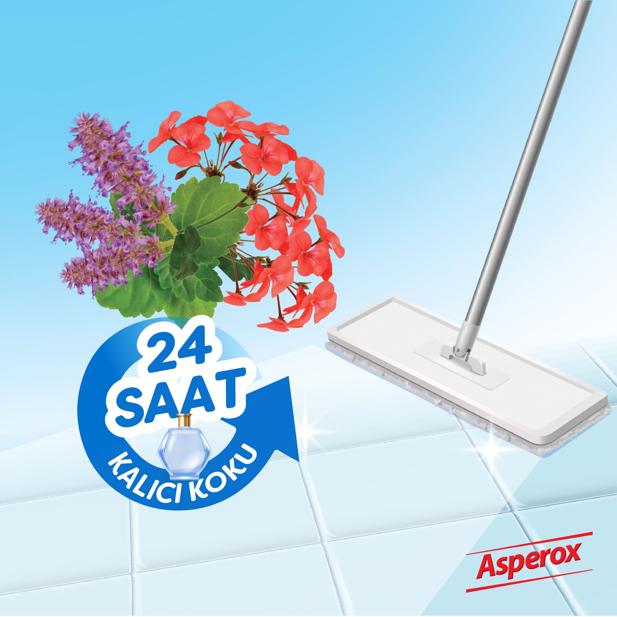 Asperox Okyanus Maviliği Yüzey Temizleyici Sedir & Sardunya Paçuli 2500 ml (6 paketi)