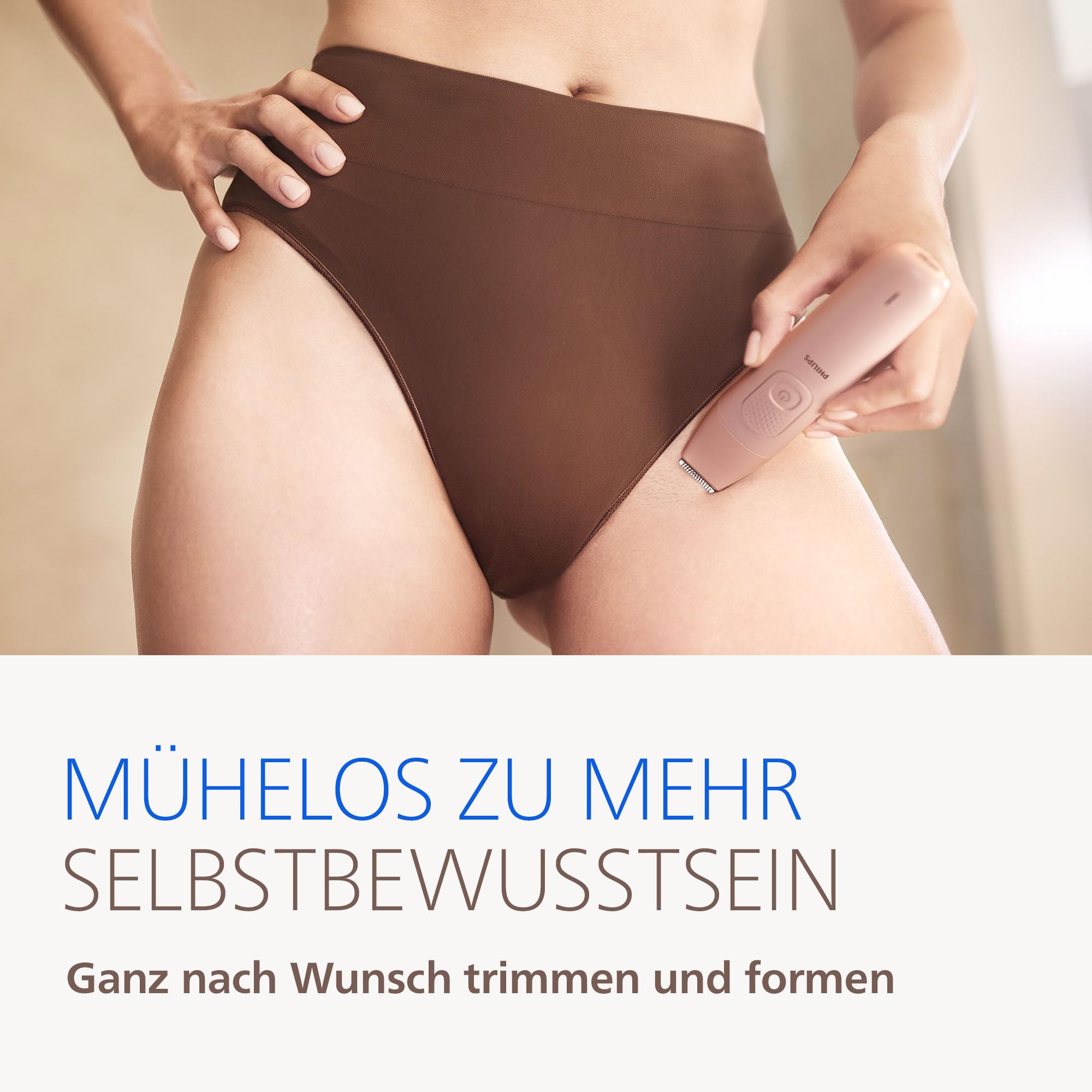 Philips Series 9000 Kabelloser Epilierer Nass- und Trockenanwendung Haarentfernung Beine Körper Bikinizone ProGuide 60 Min. Akku BRE719/00