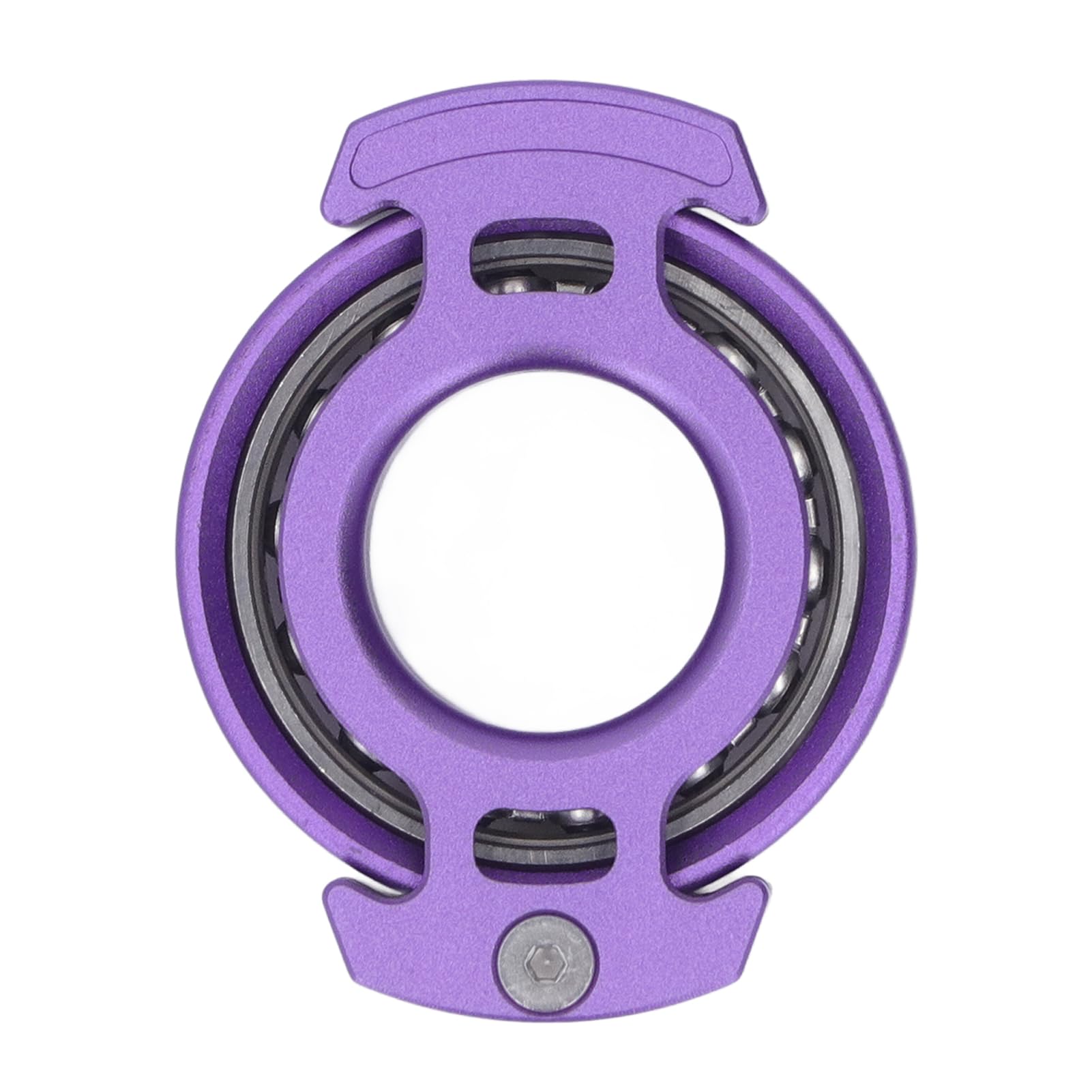 Metal Ring Decompression Toy Reduce Anxiety Rotating Fingertip Gyroscope Stress Relief Wrench Screws for Office Workers and Students (Purple)