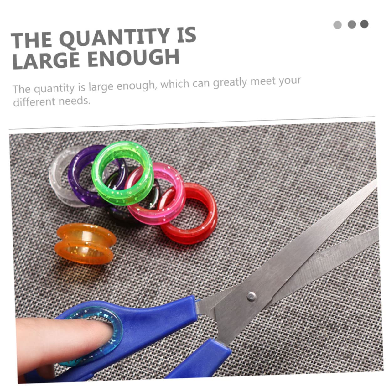 Mikikit 9pcs Silicone Scissors Insert for Hair Stylist Non Slip Finger Rings for Pet Grooming Durable and Comfortable Scissor Rings