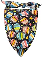 Vista 4 de Native Pup Bandana para perro de Pascua Paquete de 3 Juego de bufanda de primavera huevos, conejitos y pollitos (Pascua, grande)