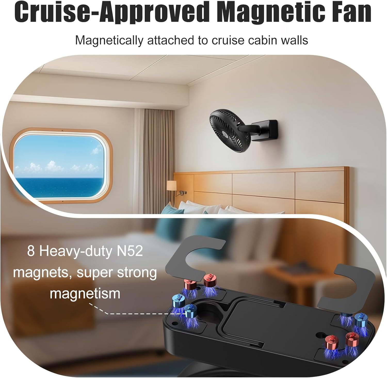 Magnetic base and 360 degree rotation feature