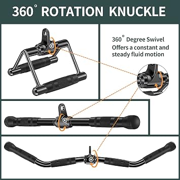 Cable Machine Attachment Set, Multi-Functional Gym Cable Attachments, Heavy Duty Cable Attachments for Home Gym Fitness Workout