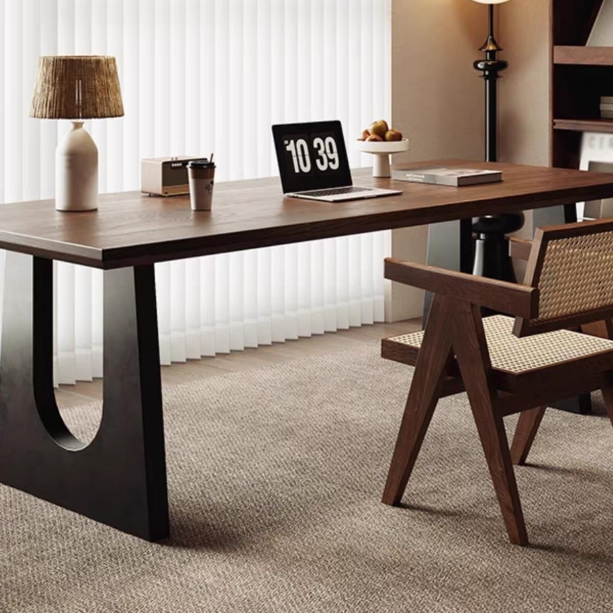 Schreibtische Einfache Möbel aus massivem Walnussholz, geeignet for das Arbeitszimmer des Chefs zu Hause Basteltisch(160cm)