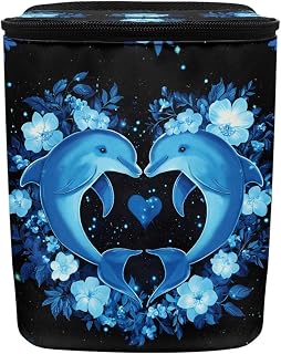 BIGCARJOB Neon Dolphin Car Trash Bag Car Trash Interior Accessories for Back Seat Headrest Car Trash Bin Hanging Trash Bag for Car Garbage Can,Portable Car Trash Bag