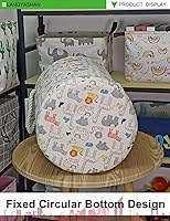 Vista 7 de LANGYASHAN Cesta de Ropa de Lona Plegable Organizador Cesta de Almacenamiento para Niños y Niñas Cesto de Ropa Sucia Contenedores de Juguetes Cestas