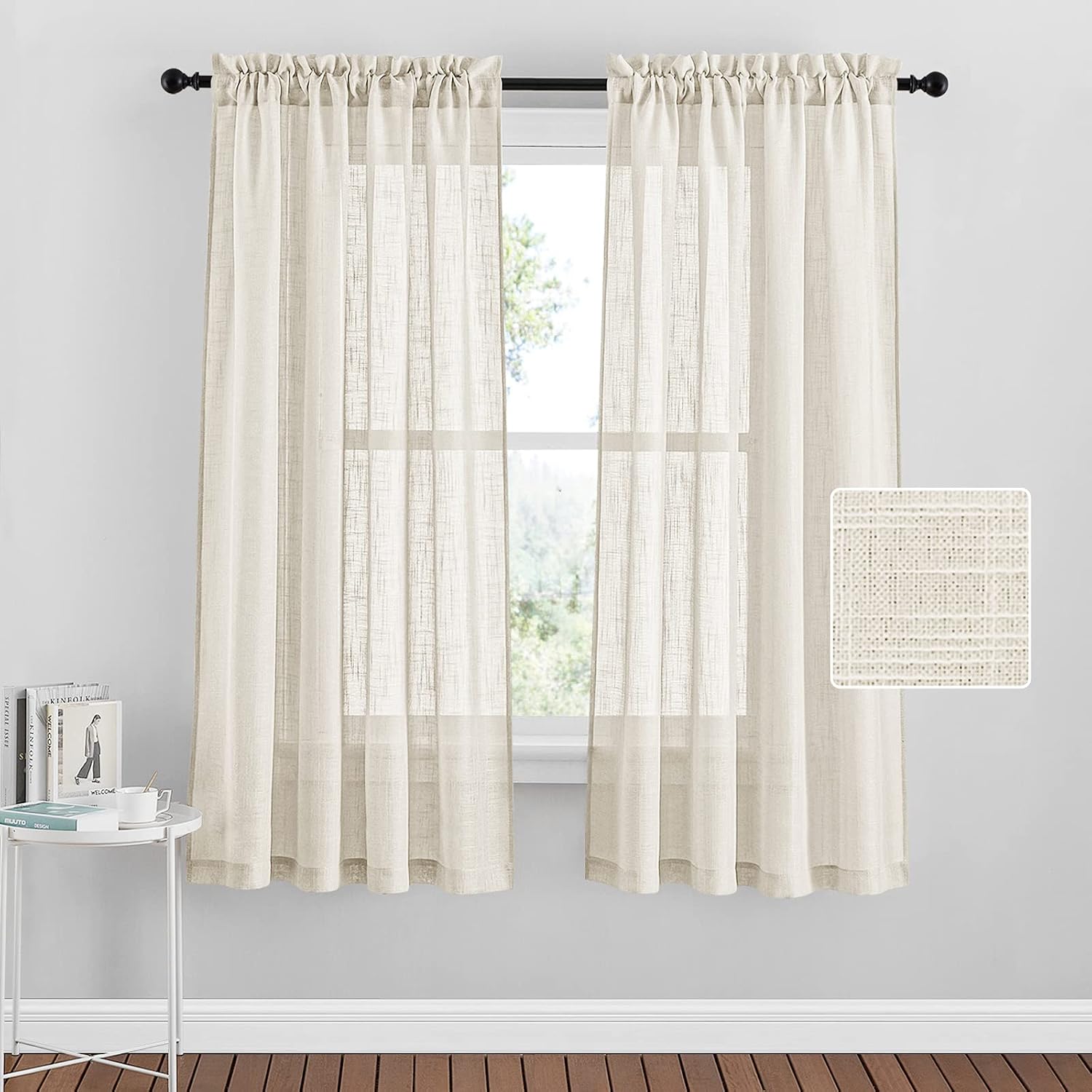 PONY DANCE Voile Curtains 72 Drop pair