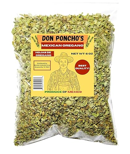 Don Ponchos - Orégano mexicano seco perfecto para condimentos de taco comida mexicana tamales carnes enchiladas queso y ensaladas - especias ricas