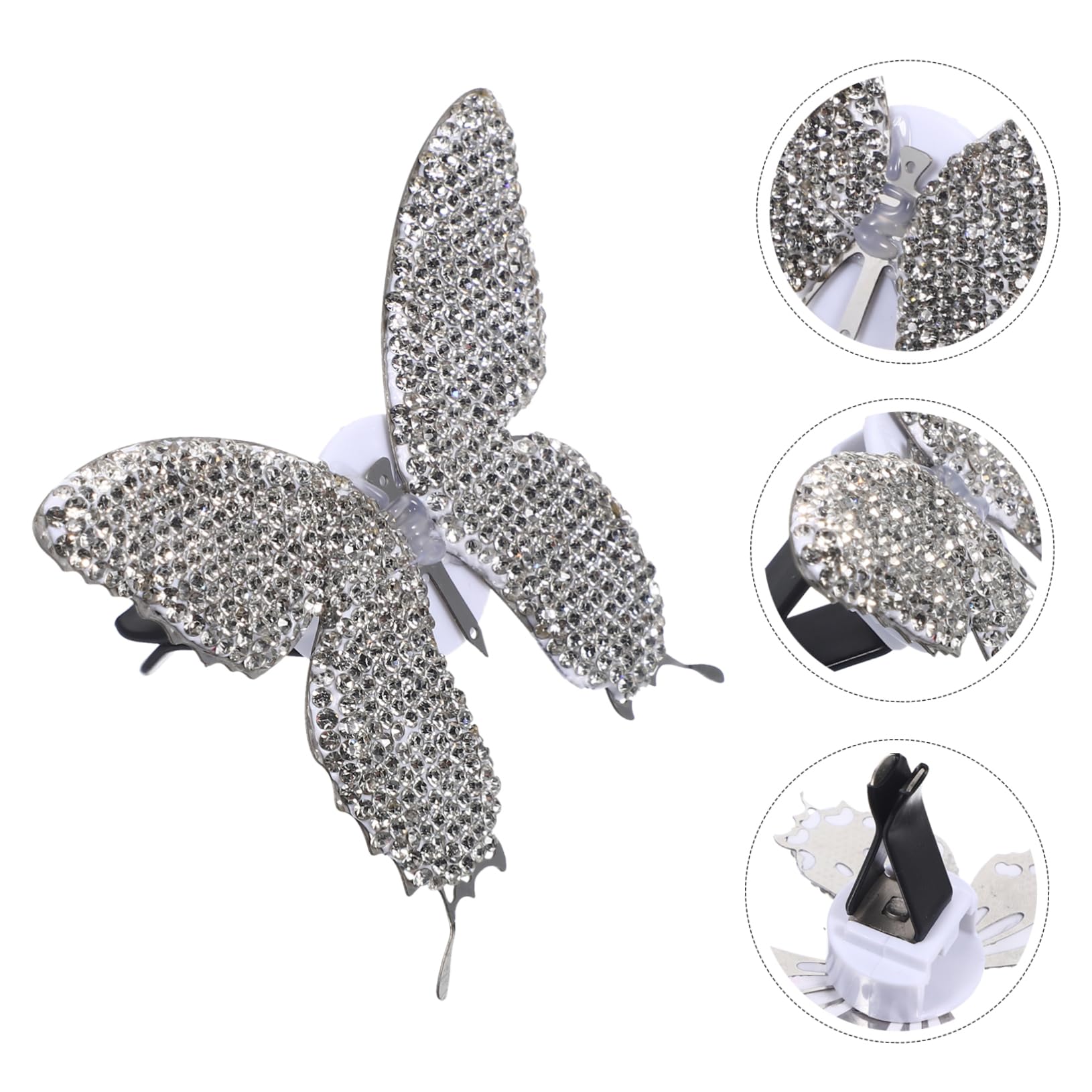 SOLUSTRE 5pezzi Clip Aromatica Per Auto Forma Di Farfalla Con Strass Decorazione Elegante Per Interni Facile Installazione Su Presa Aria Profumo Prolungato Per Esperienza Di Guida