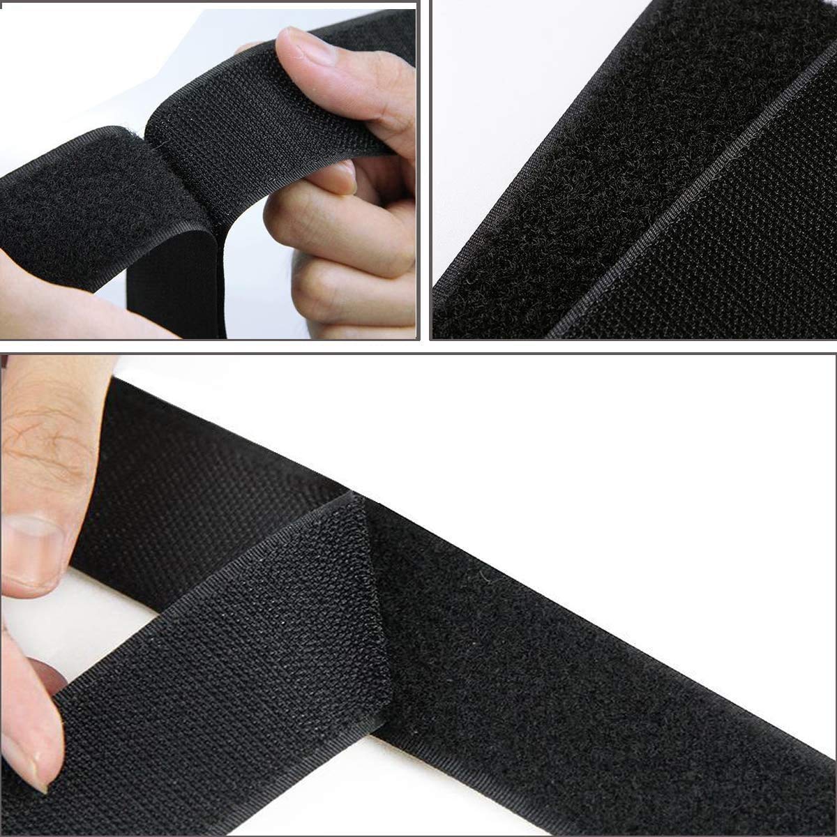 Hook & Loop Double Sided Tape Non Adhesive Nylon Fastener Interlocking Tape 2