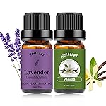 yethious Vanilla Essential Oil for Diffuser Organic Vanilla Lavender Essential Oil Set Lavender Oil 100% Pure Aromatherapy Oils - 2pcs X 10ml