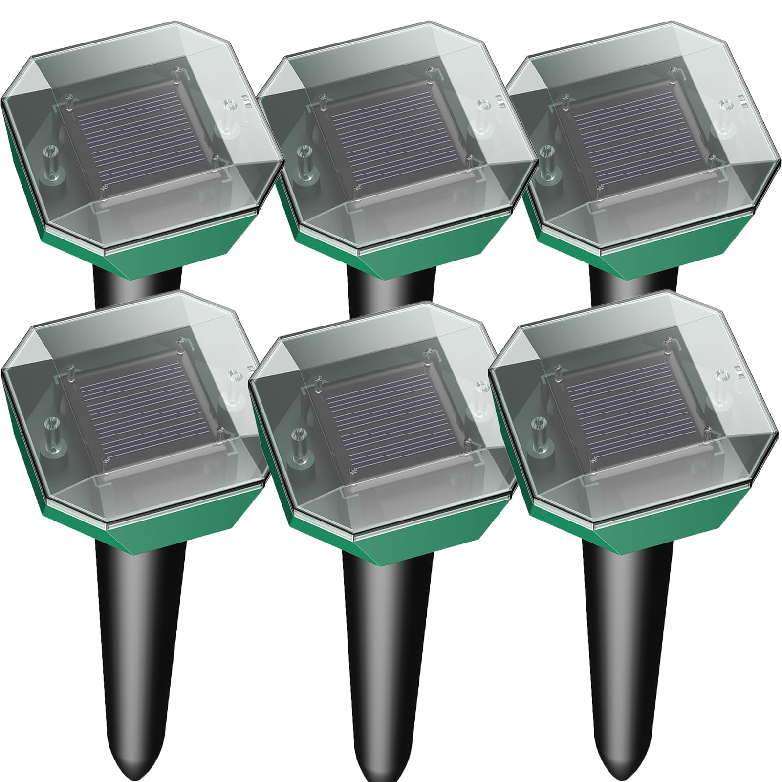 Maulwurf Vertreiber Solar 6 Pack IP65 Testsieger gegen Maulwürfe und Nagetiere
