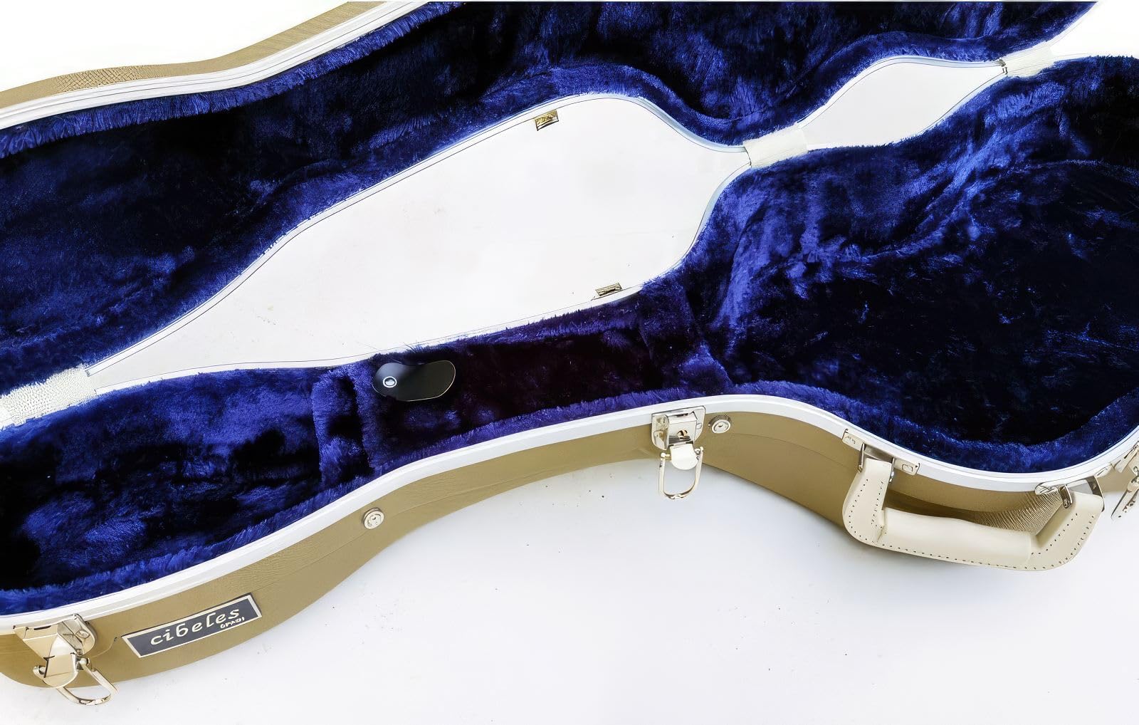 Cibeles - Custodia in ABS per chitarra classica, oro, Mediano, Custodia per chitarra