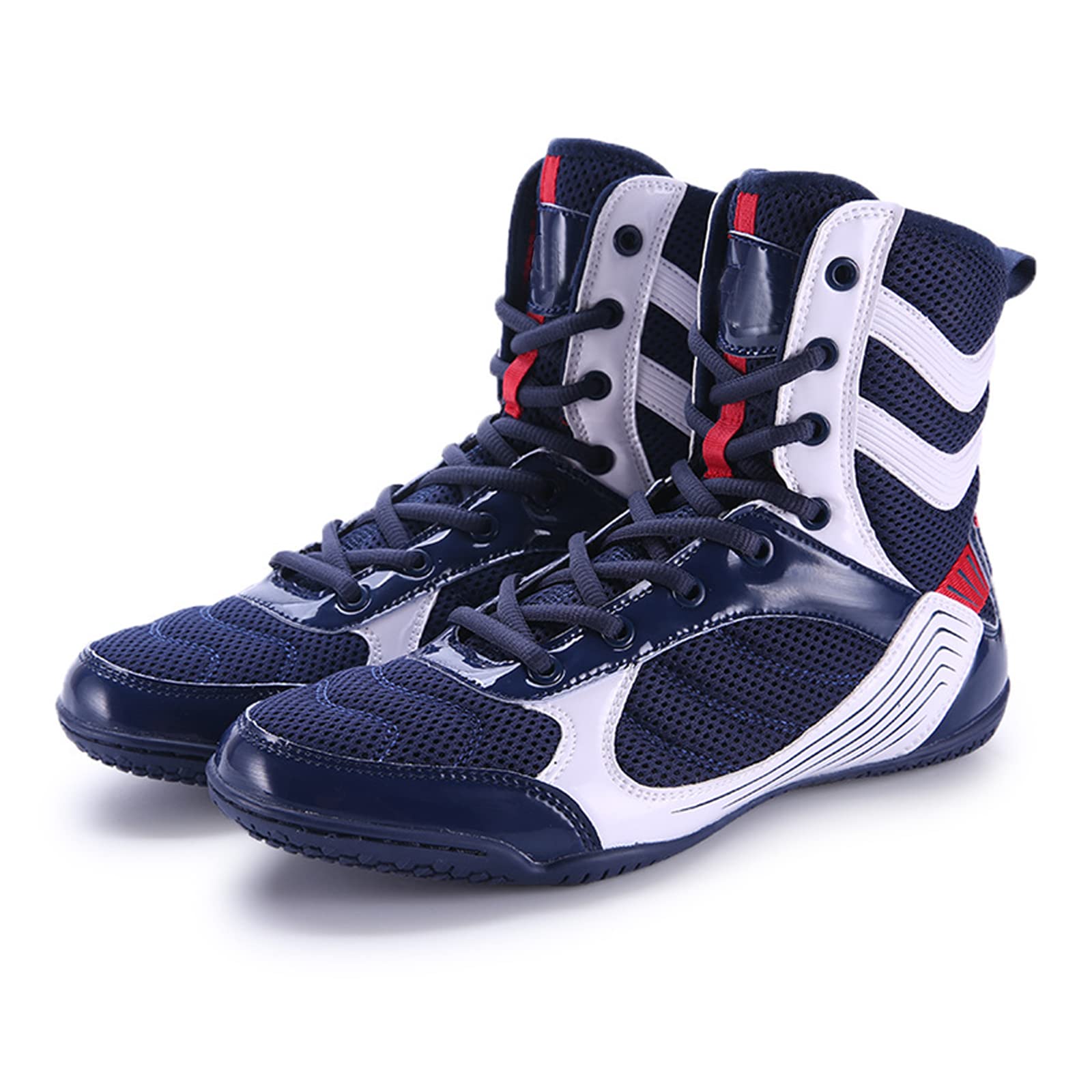 LZQpearl Stivali da Boxe, Scarpe Wrestling Superiori, Uomo Donna Scarpe da Ginnastica, Scarpe da Ginnastica per da Combattimento L'allenamento MMA Muay Thai Arti Marziali