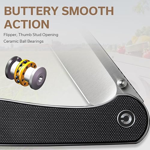 Miniatura 3 de CIVIVI Cuchillo de bolsillo - Elementum Cuchillo plegable con mango Nitro-V Wharncliffe Blade G10 de 2.97 pulgadas, ideal para regalo EDC al aire