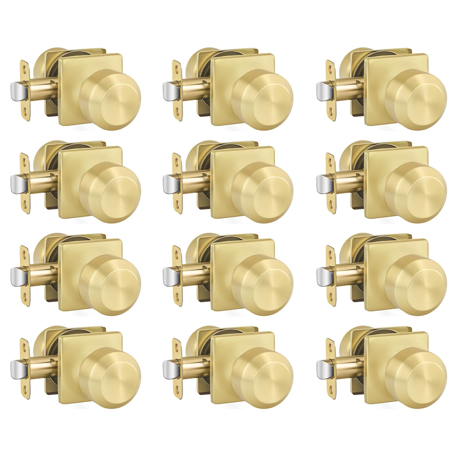 Haidms Matte Black Passage Door Knobs - 6 Pack -20