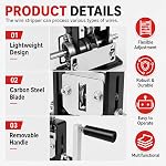 Stripper manuel en cuivre de 0,04"-1", crane à main & Outil de perçage en alliage d'aluminium portable, adapté pour le recyclage du cuivre & Tous les jours DIY Emplois de strip-tease