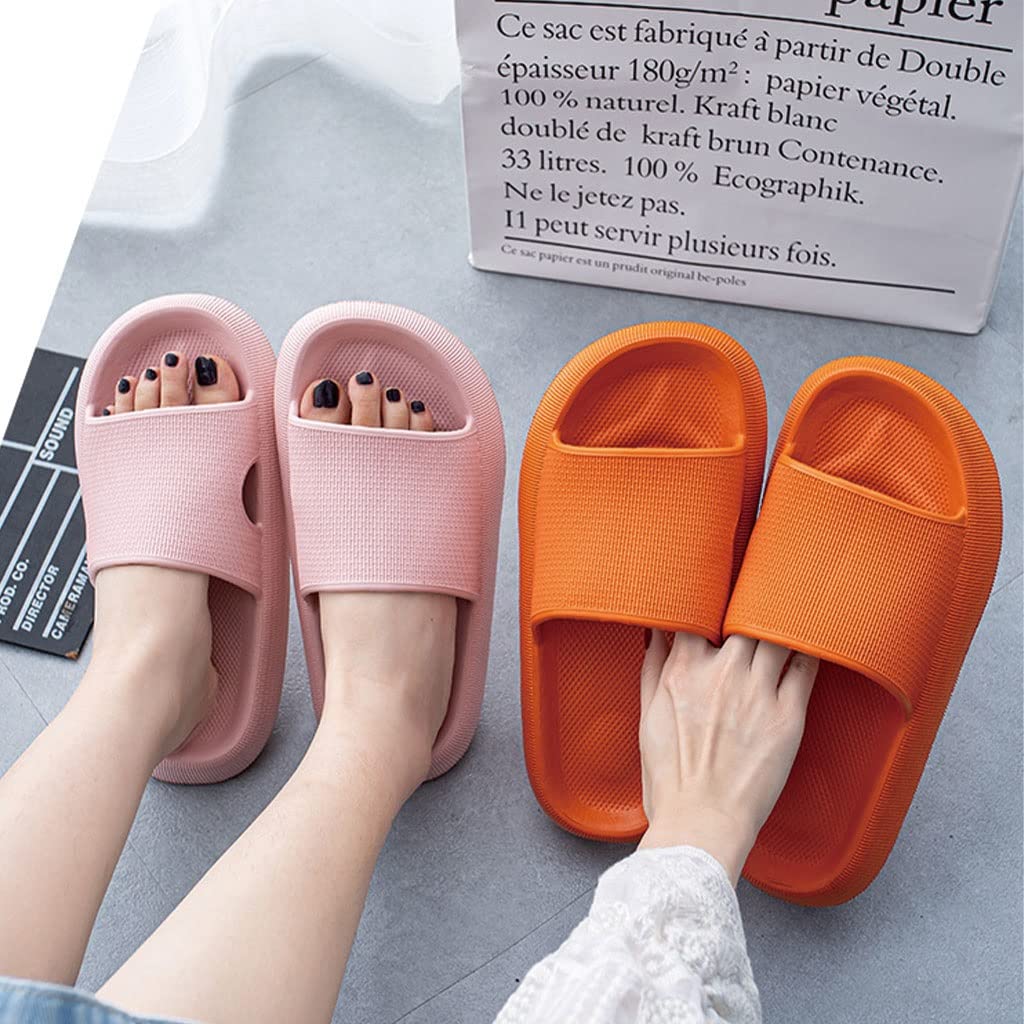 Pillow Slides, Pillow Slides,Unisex Shower Slide Sandal Summer Slippers Non Slip Soft Pool Slides Thick Sole Open Toe Style Slippers Ultra Soft Extra Cloud S