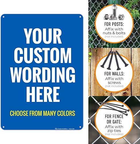 Miniatura 7 de Letreros personalizados para el hogar, oficina, negocios, entrega, decoración, uso en interiores y exteriores, 10 x 14 pulgadas, aluminio 040 libre