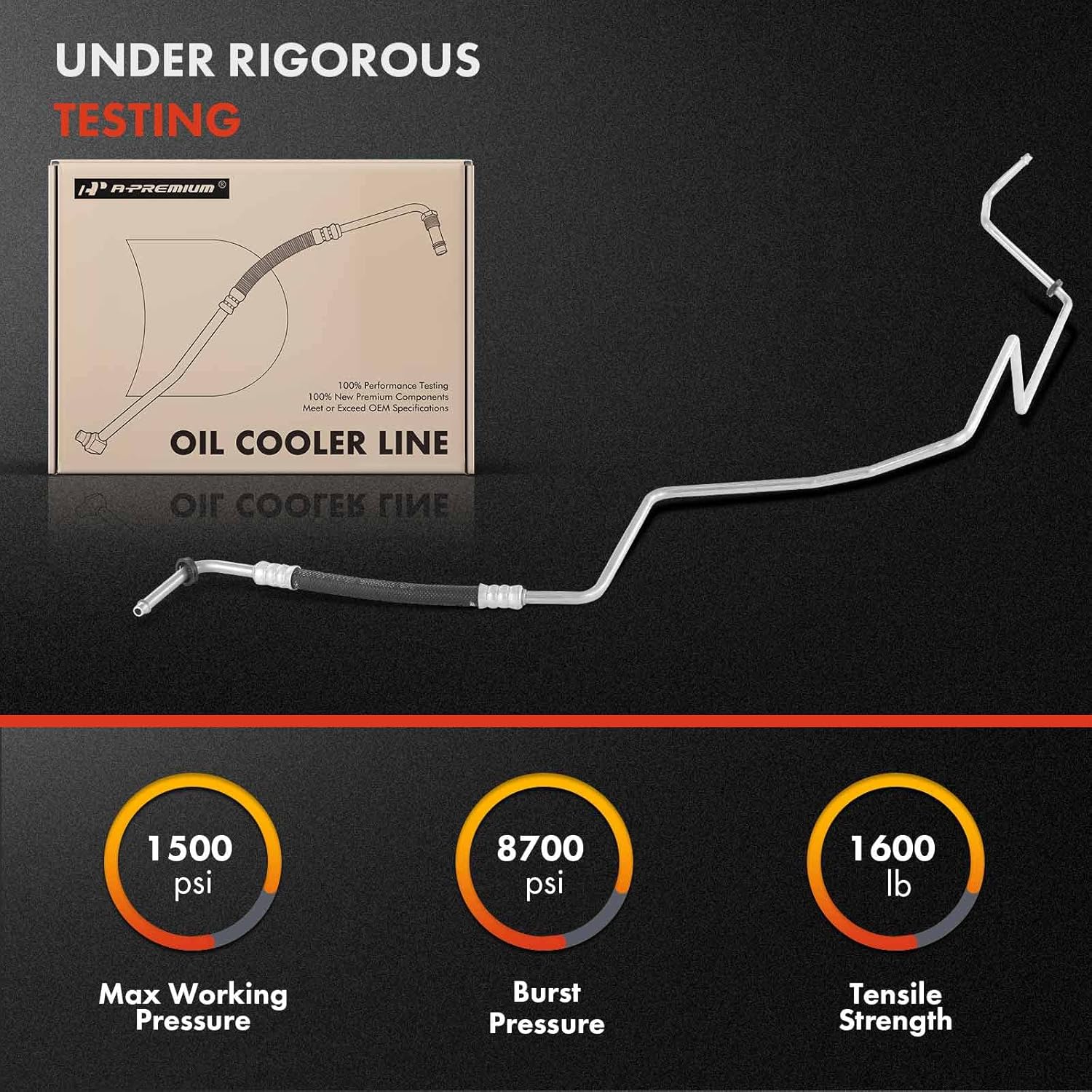 A-Premium Automatic Transmission Oil Cooler Line Hose Assembly Compatible with Chevrolet Express 2500 1997-2002 & GMC Savana 2500/Savana 3500 1997-2002, 5.7L